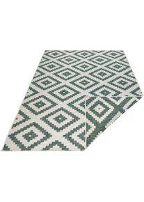 NORTHRUGS Teppich »Malta Wendeteppich«, rechteckig, 5 mm Höhe, In-& Outdoor, Wetterfest, Balkon, Terrasse, Raute, Läufer, Wohnzimmer