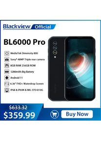 Blackview BL6000 Pro 5G Smartphone IP68 Waterproof 48MP Triple Camera 8GB RAM 256GB ROM 6.36 Inch Global Version Mobile Phones