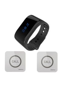 SINGCALL Wireless Nurse Calling System Watch Wireless Calling Receiver Waiter Caller 1 Smart Watch with 2 Touchable Bells