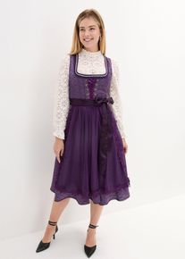 Dirndl med pärlor (2 delar) - lila - storlek 52 - bonprix