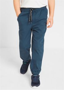 Joggingbyxa i ren bomull med bekv&auml;m midja Regular Fit (3-pack) - bl&aring; - storlek 92 - bonprix