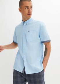 Kortärmad Oxford-skjorta - blå - storlek 43/44 (XL) - bonprix