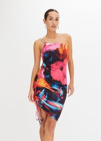 One shoulder klänning - stark rosa - storlek 40/42 (M) - bonprix