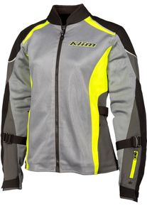 Klim Avalon, textile jacket women , color: Light Grey/Grey/Black/Neon-Yellow , size: L