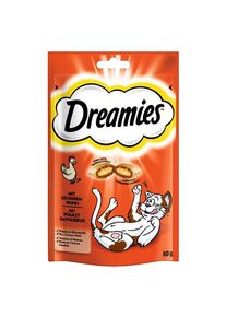Dreamies Provalo! Catisfactions snack 4 x 60 g.- Pollo, Formaggio, Anatra e Tacchino