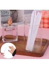 50pcs Tester Strips Fragrance Disposable White Women Smell Paper Paper Strips Test Paper Aromatherapy Perfume Essential Oils