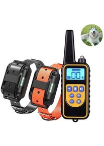 Double pour chien P67, étanche et rechargeable, portée 800m, 99 niveaux de vibration, choc, mode sonore