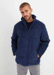 Doudoune en velours côtelé à capuche amovible - bleu - taille 52/54 (L) - Velours côtelé - bonprix