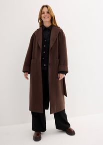 Manteau aspect laine - marron - taille 42 - Viscose - bonprix