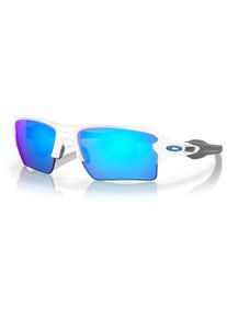 Oakley Flak 2.0 XL Sapphire, lunettes de soleil , couleur: Blanc/Gris Bleu/Violet Réfléchissant