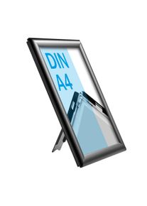 Cadre clic-clac A4 Opti Frame noir | 25 mm, aluminium|Plastique ABS