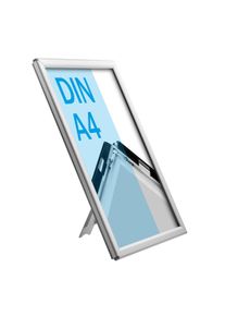 Cadre clic-clac A4 Opti Frame argent | 14 mm, aluminium|Plastique ABS