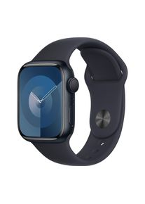 Apple Watch Series 9 - 41 mm Midnight Aluminium Case with Midnight Sport Band, M/L, Black