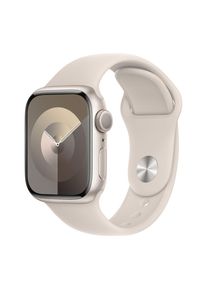 Apple Watch Series 9 - 41 mm Starlight Aluminium Case with Starlight Sport Band, S/M, Cream
