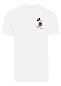 F4NT4STIC T-Shirt 'Disney Mickey Mouse Kickin Retro' Herren rot / schwarz / weiß Größe L