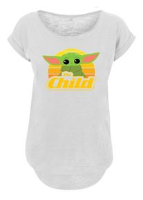F4NT4STIC Shirt 'Star Wars The Mandalorian The Child Retro' Damen hellgrün / orange / pink / weiß Größe L