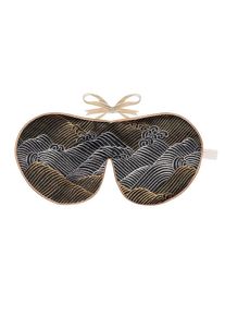 Holistic Silk Velvet Lined Eye Mask Waves Brocade