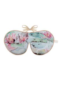 Holistic Silk Printed Silk Lavender Eye Mask Water Lilies