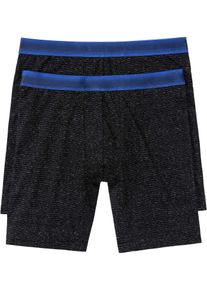 Boxer aderenti lunghi con cotone (pacco da 2), Nero, Taglia 7 (XL), bonprix