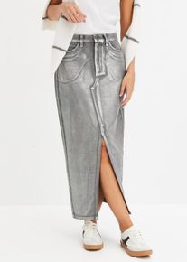 Gonna di jeans spalmata - Grigio - Taglia 40 - bonprix