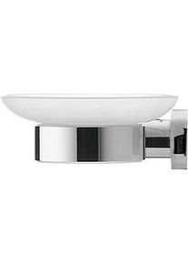 Duravit D-Code Seifenschale 0099174600 Position Links, Ø108 mm, Schwarz Matt, Wandhängend