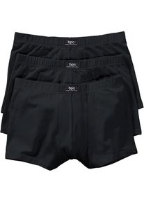 bonprix Bawełniane bokserki, dopasowany fason (3 pary), czarny, 8 (XXL)