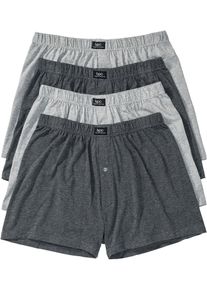 Luźniejsze bokserki z dżerseju (4 pary), szary, 9 (3XL), bonprix