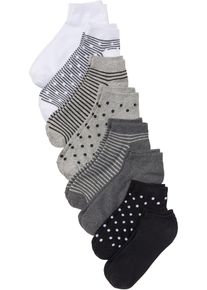 bonprix Pack de 8 pares de calcetines deportivos, negro, 39-42