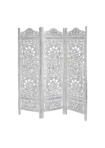 Paravent Dkd Home Decor Blanc Bois de manguier Bois mdf 150 x 2 x 180 cm