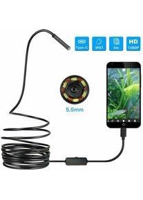 Endoscope sans fil 1080p Hd Wifi Endoscope Caméra d'inspection(5m)