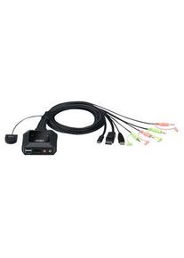 Aten Kabel KVM-switch, 4096 x 2160, DisplayPort-kontakt / 2 stk. USB-A-kontakt / 2x 3,5 mm stereokontakt - DisplayPort-kontakt / USB-C- kontakt / USB-