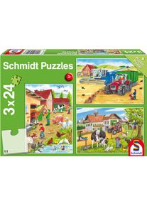 Schmidt Spiele Puzzle »Auf dem Bauernhof«, (72 tlg.), 3x24 Teile