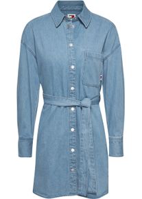 Tommy Jeans Jeanskleid »TJW BELTED DENIM SHIRT DRESS EXT«, mit Markenlabel