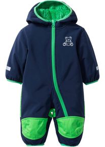Baby softshell overall - blauw - maat 68 - fleece,softshell - bonprix