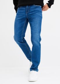 Regular fit stretch jeans tapered - blauw - maat 48 - met katoen - bonprix
