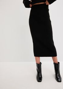Gebreide kokerrok - zwart - maat 44/46 (L) - bonprix