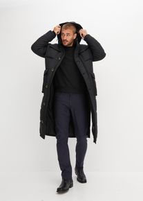 Lange parka met afneembare capuchon - zwart - maat 52/54 (L) - bonprix