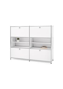 Tchibo - Kommode Metall »Cn3« mit 4 Klappenfächern - 152x40x120,5cm - chrom - Stahl / Aluminium / Kunststoff