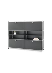 Tchibo - Kommode Metall »Cn3« mit 4 Klappenfächern - 152x40x120,5cm - chrom - Stahl / Aluminium / Kunststoff
