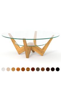 Couchtisch Eiche Aachen aus massivem Holz nach Wunschmaß Eichentische bis 2,5 m mit durchgehenden Bohlen mit moderner ausgefallener Style