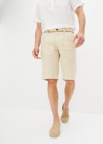Chino-Bermuda aus reinem Leinen - beige - Größe 62 - Leinen- bonprix