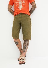 Stretch-Long-Bermuda Loose Fit, grün, Größe 38, mit Baumwolle, bonprix