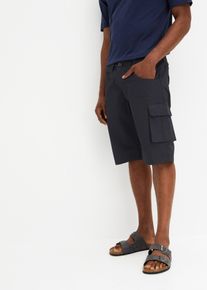 Cargo-Bermuda aus reiner Baumwolle Relaxed Fit, schwarz, Größe 54, 100% Baumwolle, bonprix