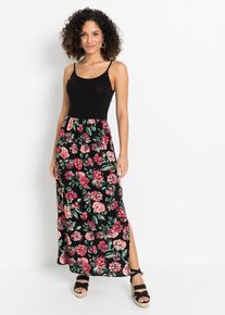 Maxikleid aus nachhaltiger Viskose, schwarz, Größe 48/50 (XL), Viskose, bonprix