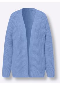 Heine Dames Vest in riblook in ijsblauw ,maat 34, Witt, 45% Polyacryl, 30% Polyamide, 25% Polyester