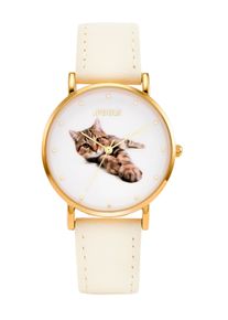 Dames Dameshorloge in beige ,maat 0, WITT, 50% Metaal, 50% PU