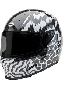 Bell Eliminator Carbon Deathspray, casque intégral , couleur: Noir/Blanc , taille: XL
