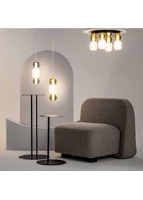 Maytoni LED-Deckenleuchte Drop, gold, Ø 43 cm, 4-flg., Glas