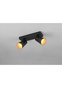 Trio Sharp Deckenspot Schwarz, 2-flammig