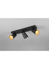 Trio Sharp Deckenspot Schwarz, 3-flammig